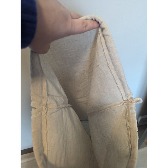 Christmas Cloth Santa Sack "tis the season to be Merry" Draw String 17x28 - Picture 2 of 4